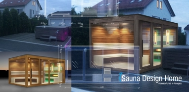 Egyedi modern szaunaház Egyedi modern szaunaház